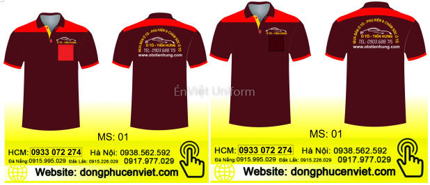 mẫu thiết kế đồng phục garage xe