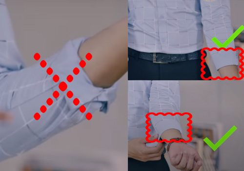 mẹo sắn tay áo sơ mi đẹp