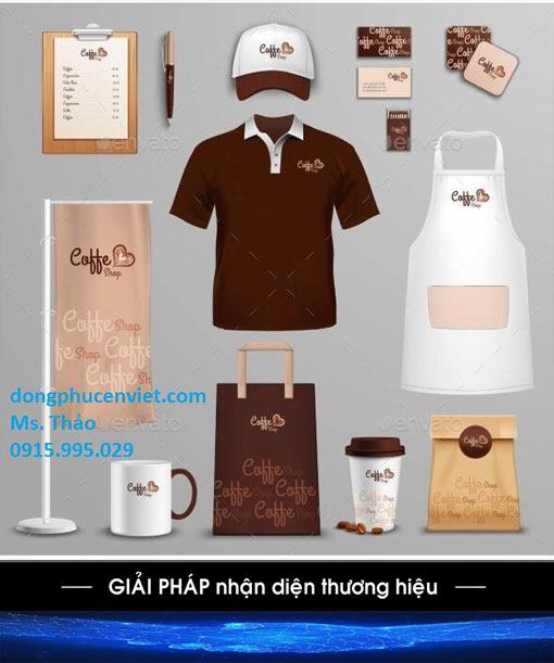 nhận diện thương hiệu quán cafe