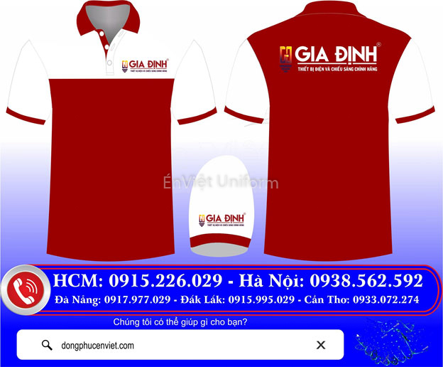 Đồng phục áo thun nhân viên công ty gia định