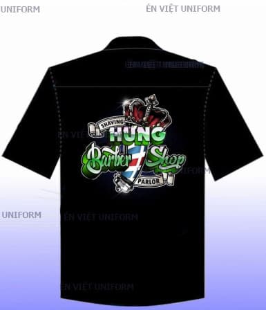 Đồng phục salon Hưng Barber với phong cách bụi số 1 4 áo đồng phục salon phong cách